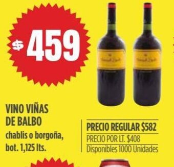 Supermercados Vea Vino Viñas de Balbo oferta