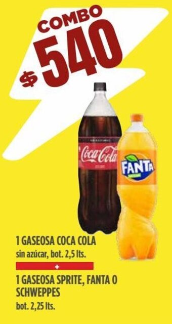 Supermercados Vea 1 Gaseosa Coca Cola + 1 Gaseosa Sprite, Fanta o Schweppes oferta