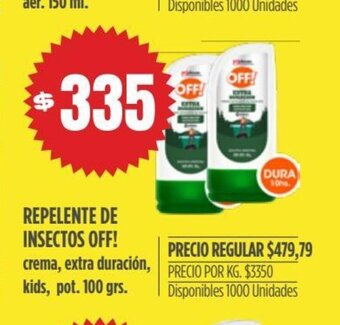 Supermercados Vea Repelente de Insectos Off! oferta