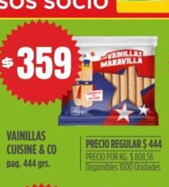 Supermercados Vea Vainillas Cuisine & Co oferta