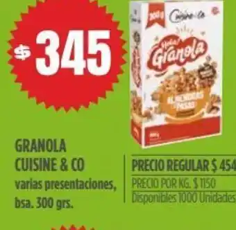 Supermercados Vea Granola Cuisine & Co oferta