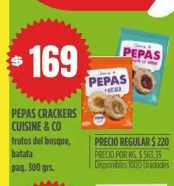 Supermercados Vea Pepas Crackers Cuisine & Co oferta