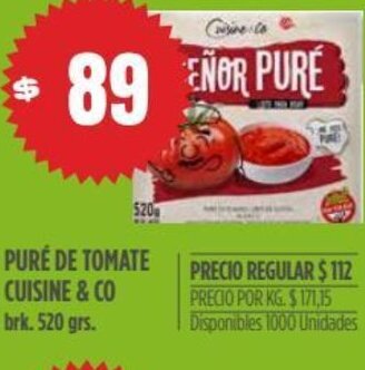 Supermercados Vea Puré de Tomate Cuisine & Co oferta