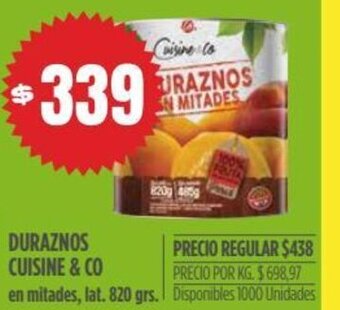 Supermercados Vea Duraznos Cuisine & Co oferta