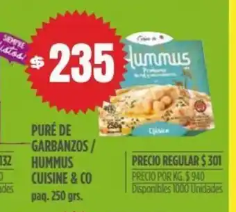Supermercados Vea Puré de Garbanzos / Hummus Cuisine & Co oferta
