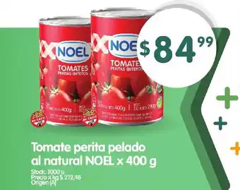Supermercados Buenos Días Tomate Perita Pelado Al Natural Noel x 400g oferta