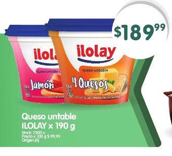 Supermercados Buenos Días Queso Untable Ilolay x 190g oferta