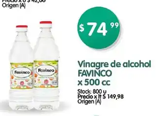 Supermercados Buenos Días Vinagre de Alcohol Favinco x 500cc oferta