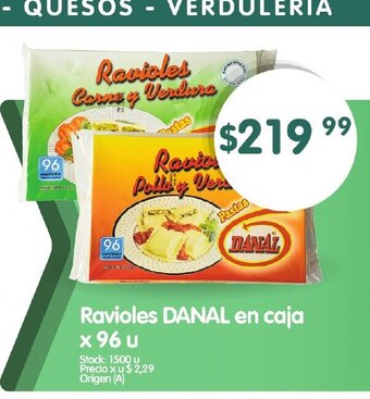 Supermercados Buenos Días Ravioles Danal En Caja x 96 u oferta