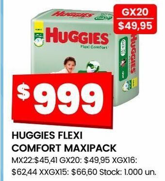 Changomas Huggies flexi comfort maxipack oferta