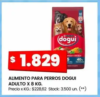 Changomas Alimento para perros dogui adulto x 8 kg. oferta