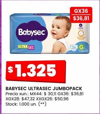 Changomas Babysec ultrasec jumbopack oferta