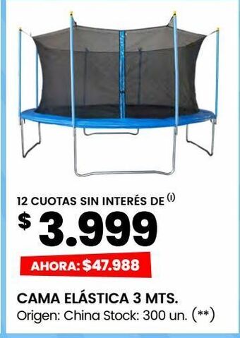Changomas Cama elástica 3 mts. oferta