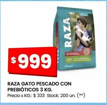 Changomas Raza gato pescado con prebióticos 3 kg. oferta