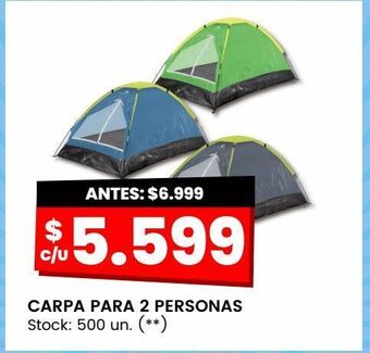 Changomas Carpa para 2 personas oferta