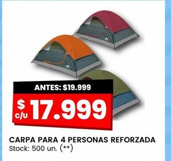 Changomas Carpa para 4 personas reforzada oferta