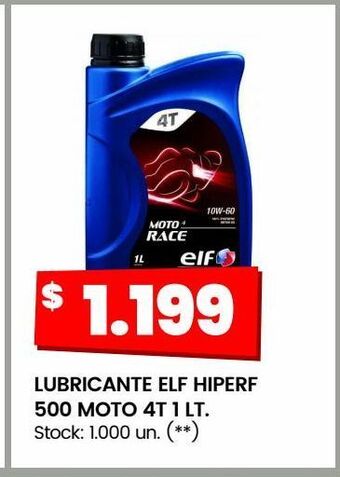 Changomas Lubricante elf hiperf 500 moto 4t 1 lt oferta