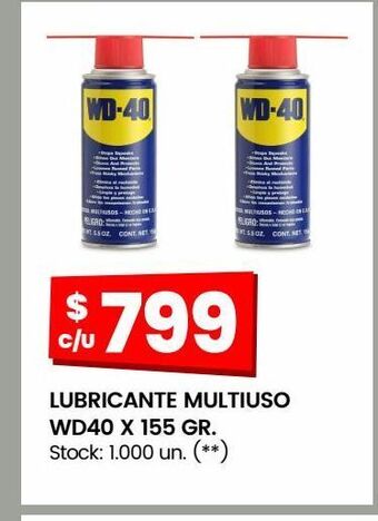Changomas Lubricante multiuso wd40 x 155 gr oferta