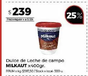 Disco Dulce de leche milkaut x 400g oferta