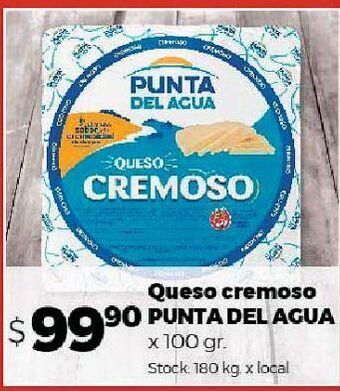 Disco Queso cremoso punta del agua x 100g oferta