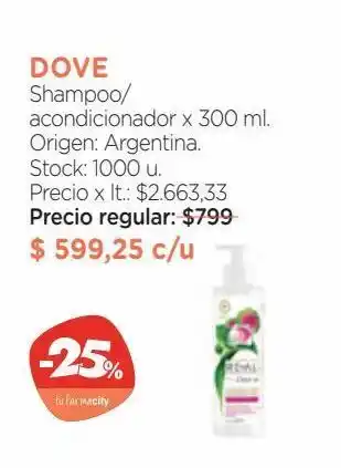 Farmacity Shampoo/ acondicionador x 300 ml. oferta
