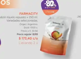 Farmacity Jabón líquido farmacity antibacterial cremoso de jazmín x 220 ml oferta
