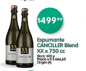 Supermercados Buenos Días Espumante Canciller Blend XX x 750 cc oferta