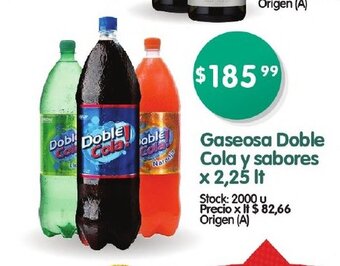 Supermercados Buenos Días Gaseosa Doble Cola y Sabores x 2.25lt oferta