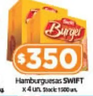 Cordiez Hamburguesas Swift x 4 un oferta