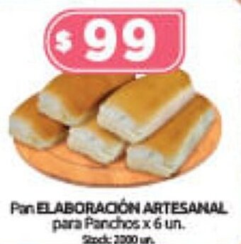 Pan Elaboración Artesanal para Panchos x 6 un