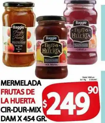 Supermercados Mariano Max Mermelada frutas de la huerta cir-dur-mix dam x 454 gr oferta