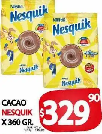 Supermercados Mariano Max Cacao nesquik x 360 gr oferta