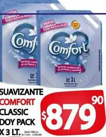 Supermercados Mariano Max Suavizante comfort classic doy pack x 3 lt oferta