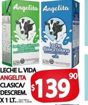 Supermercados Mariano Max Leche l. vida angelita clasica-descrem. x 1 lt oferta