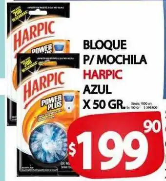 Supermercados Mariano Max Bloque p-mochila harpic azul x 50 gr oferta