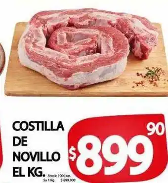 Supermercados Mariano Max Costilla de novillo el kg oferta