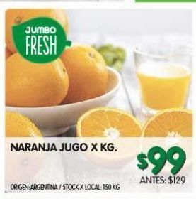 Jumbo Naranja jugo x kg oferta
