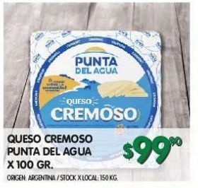Jumbo Queso cremoso punta del agua x 100g oferta