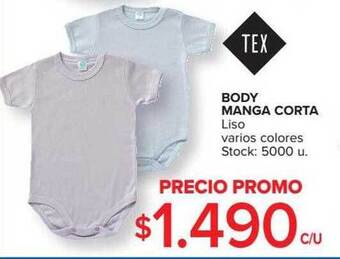 Carrefour Tex body manga corta liso varios colores oferta