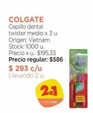 Farmacity Cepillo dental twister medio colgate oferta