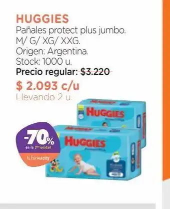 Farmacity Pañales protect plus jumbo huggies oferta