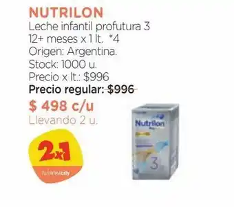 Farmacity Leche infantil nutrilon oferta
