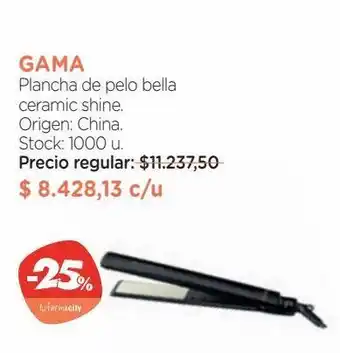 Farmacity Plancha de pelo gama bella ceramic shine oferta