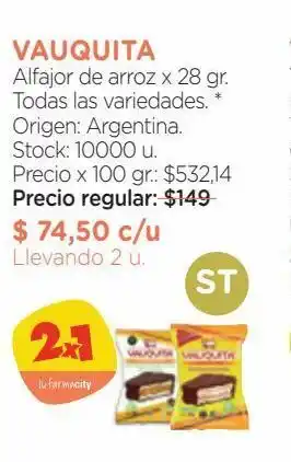 Farmacity Alfajores vauquita oferta