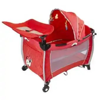 Frávega Cuna practicuna doble piso disney rojo minnie oferta