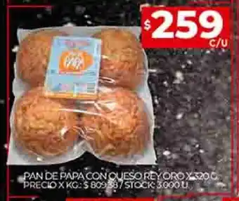 Supermercados DIA Pan De Papa Con Queso Rey Oro x 320 g oferta