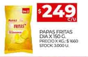 Supermercados DIA Papas Fritas Dia x 150 g oferta