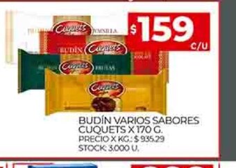Supermercados DIA Budin Varios Sabores Cuquets x 170 g oferta