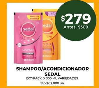 Super MAMI Shampoo/Acondicionador Sedal oferta