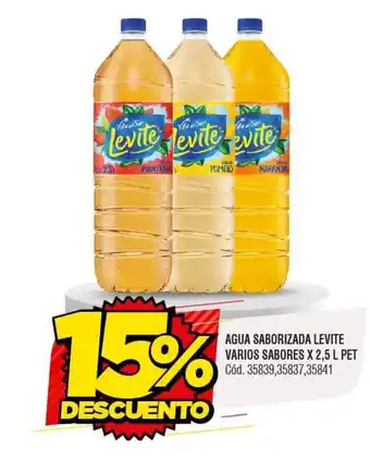 Supermercados Yaguar Agua Saborizada Levite Varios Sabores x 2.5 L Pet oferta